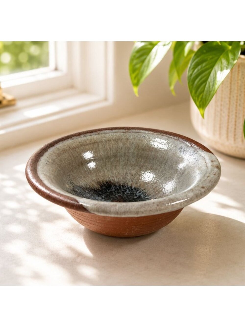 Handmade Ceramic Bowl With Rustic Glaze Earth Tone Artisan‎ Pottery